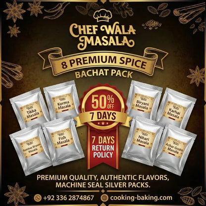 Chef wala 8 premium spice bachat pack 50% off having real restaurant style authentic flavors.